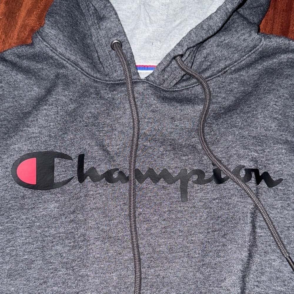 Champion Men's Dark Gray Hoodie - Picture 2 of 4